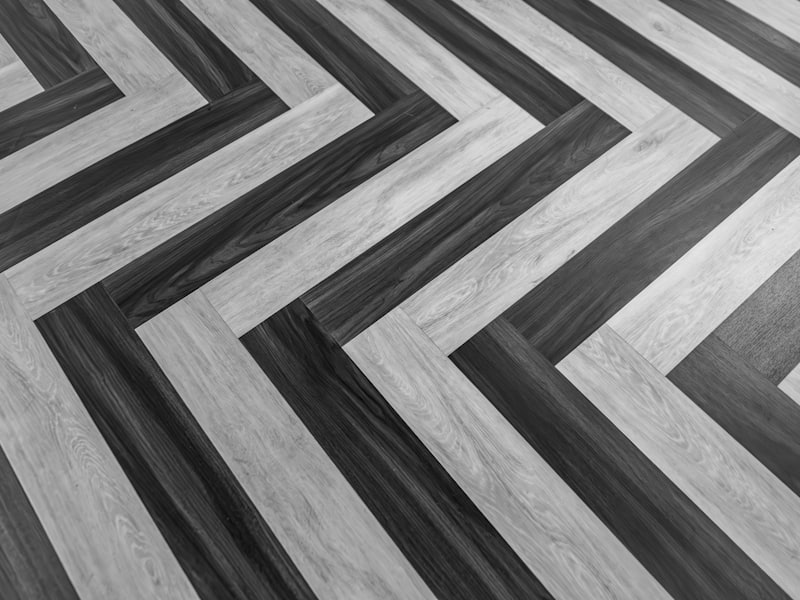 New wood flooring in a finished living room