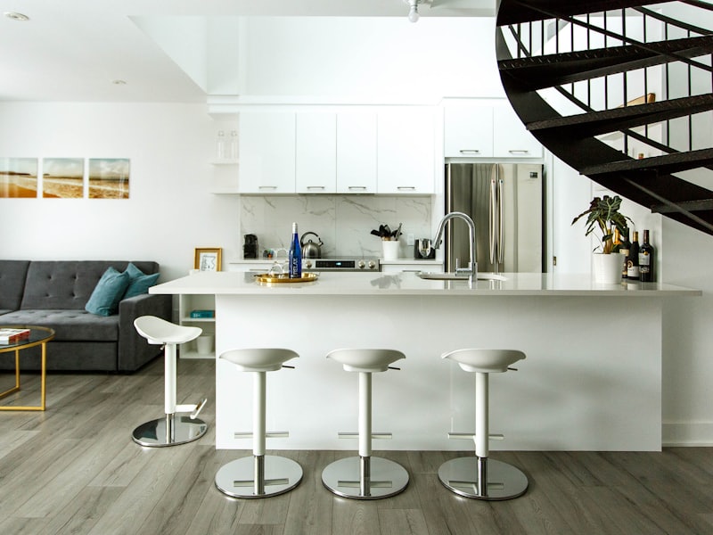 Luxury vinyl flooring in a kitchen