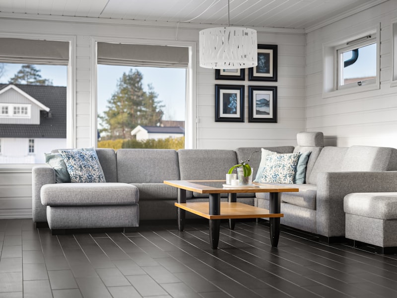 Engineered oak floor in a bright room
